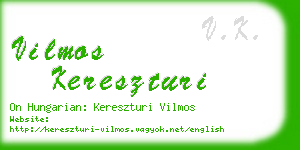 vilmos kereszturi business card